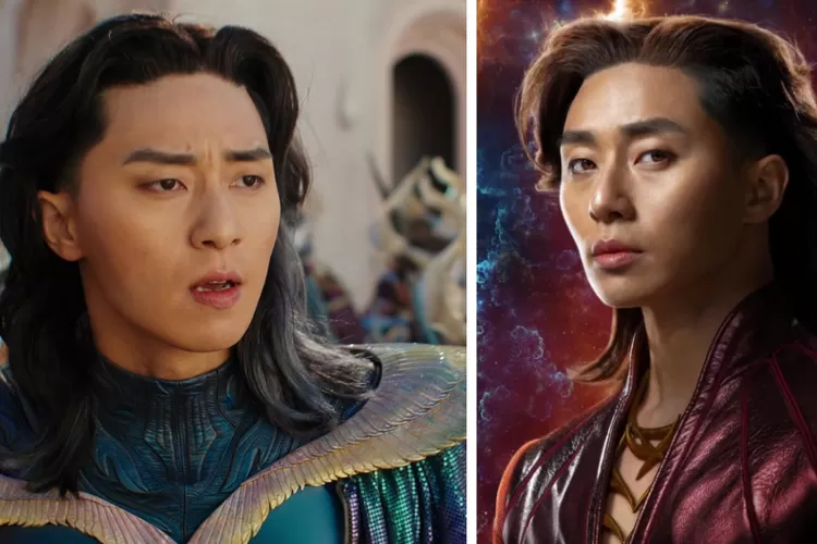 Park Seo Joon mencuri perhatian dalam film The Marvels dengan penampilannya yang unik sebagai Pangeran Yan dari planet Aladna. (Kolase Foto IMDb)