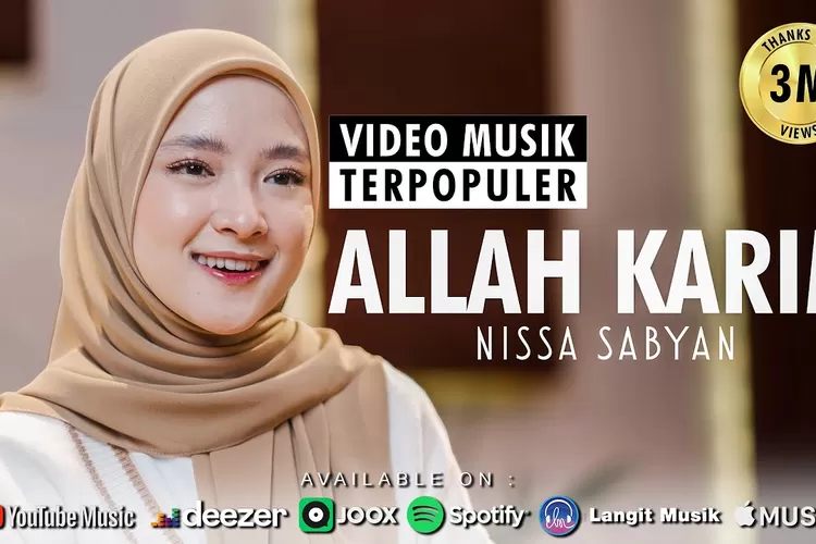 Lirik Sholawat Allah Karim - Nissa Sabyan (Youtube: NISSA SABYAN)