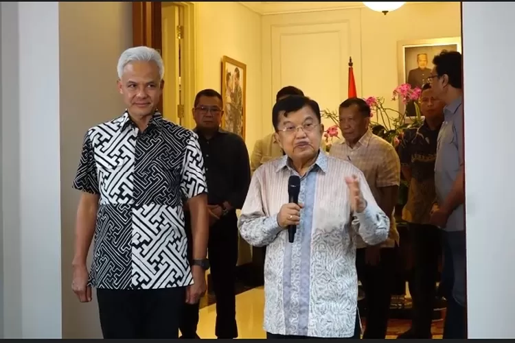 Ganjar Pranowo bertemu dengan Jusuf Kalla di kediaman Jusuf Kalla. (istimewa )
