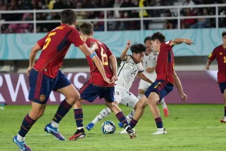 Pertandingan babak 16 besar Piala Dunia U-17  Spanyol melawan Jepang di Stadion Manahan Solo (Istimewa Doc. LOC WCU17/RKY)