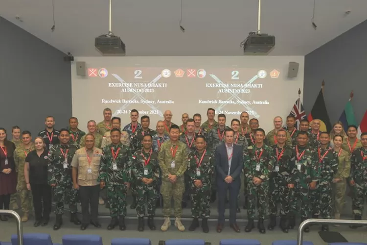 TNI dan Australian Defence Forces (ADF) menggelar Latihan Bersama  Nusa Bhakti Ausindo  2023 bertempat di Randwick Barrack, NSW, Australia (22/11/2023). Foto: Puspen TNI