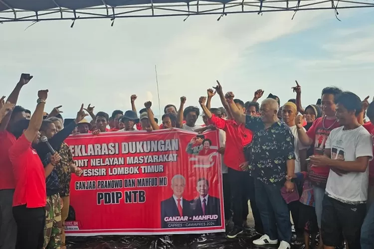 Nelayan Lombok Sumbawa Deklarasikan Dukungan Ganjar Mahfud (Suara Karya/Ist)