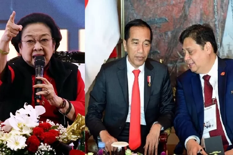 Ketua Umum PDIP Megawati Soekarnoputri mengkritik pemerintahan ala Orba, Presiden Joko Widodo dan Menko Perekonomian Airlangga Hartarto memberikan reaksi yang berbeda (Ist)