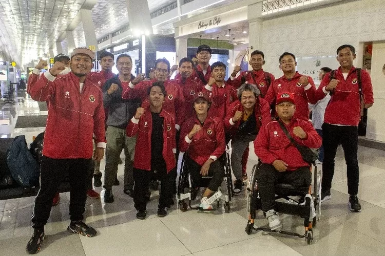 Kontingen NPC Indonesia bertolak menuju Dasmaskus, Suriah untuk memburu prestasi dan menjalin silaturahmi olahraga di negeri dengan akar konflik bersenjata itu (NPC Indonesia)
