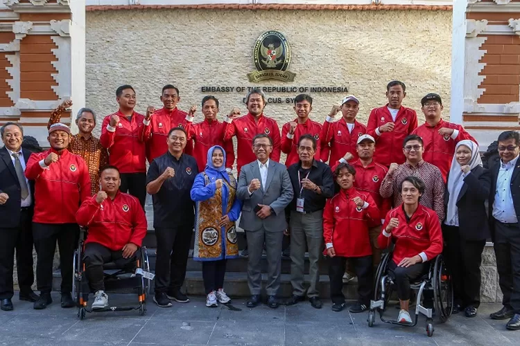 Kontingen NPC Indonesia untuk WHG 2023 diterima Duta Besar Indonesia di Damaskus (Ali Lutfi)