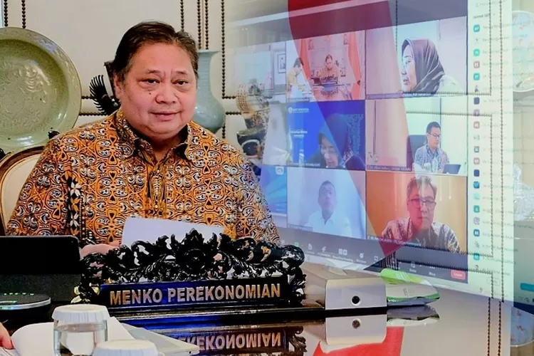 Menteri Koordinator Bidang Perekonomian Airlangga Hartarto memimpin Rapat Koordinasi Komite Kebijakan Pembiayaan Bagi UMKM secara virtual (ekon.go.id)