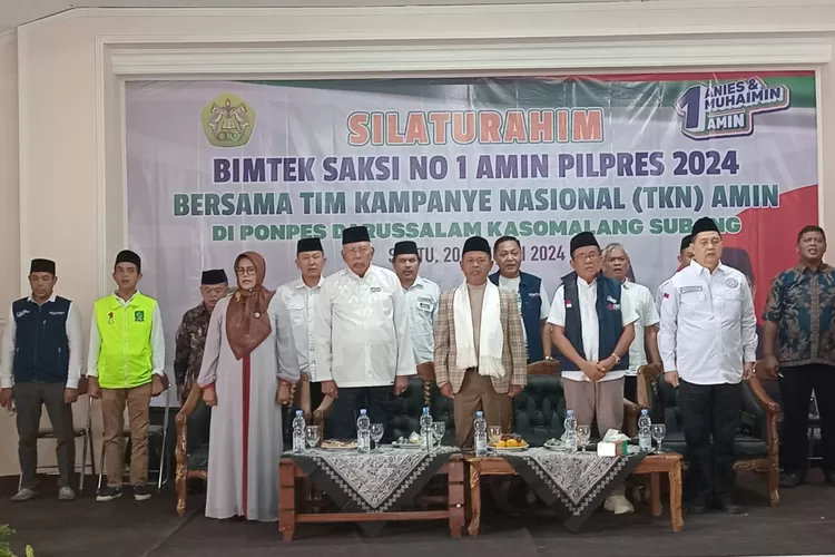 Silaturahim Bimtek Saksi No 1 AMIN Pilpres 2024 Bersama TKN AMIN, di Ponpes Darussalam Kasumalang, Subang, Jawa Barat