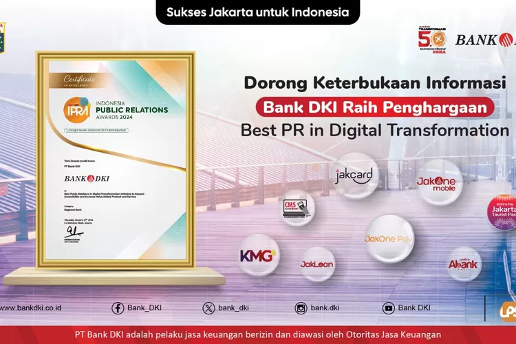 BUMD nomor satu Pemprov DKI Jakarta, menerima penghargaan  keterbukaan publik, Kamis lagi  (25/1/2024)
