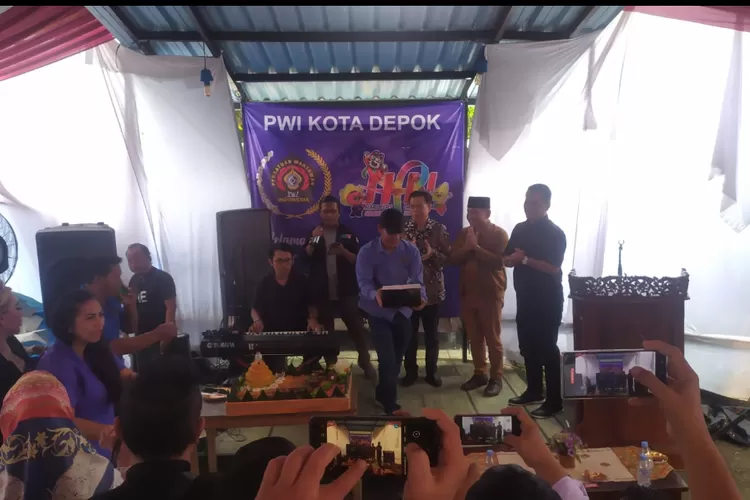 Peringatan HPN 2024 PWI kota Depok,  Jumat (9/2/2024). (G.  Windarto)