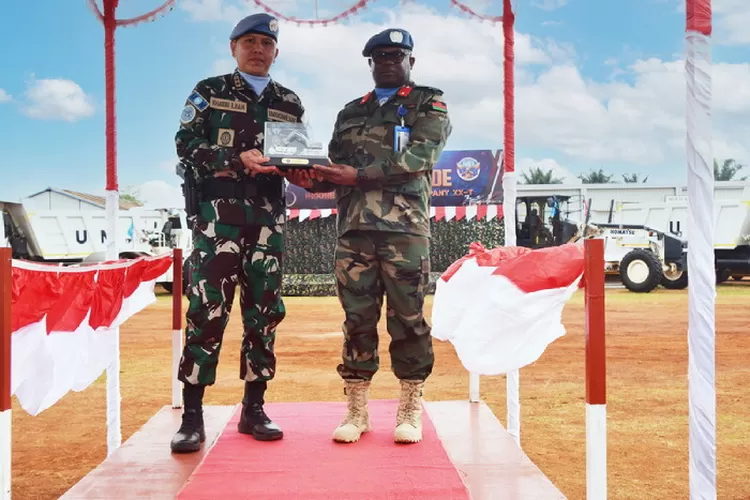 174  Personel Satgas Kizi TNI Konga XX T Monusco Terima Penghargaan UN Medal. Foto: Pen Satgas Kizi TNI Konga XX-T Monusco