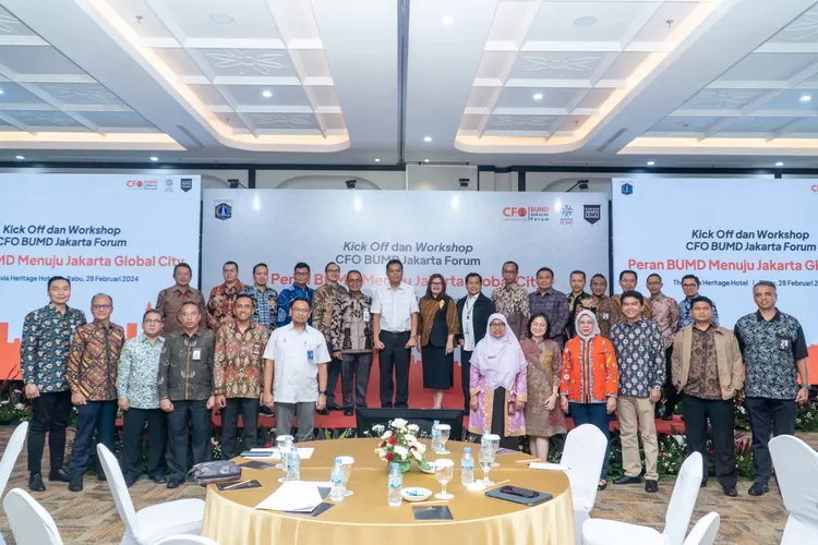 Acara Kick Off dan Workshop Chief Financial Officer (CFO) BUMD Jakarta Forum di The Tavia Herritage Hotel Jakarta, Rabu lalu (28/2/2024).