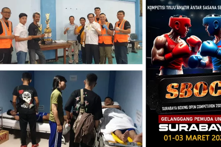 Kolase Boxing Open Competition 2024 yang atletnya didaftarkan di BPJS Ketenagakerjaan Surabaya Darmo