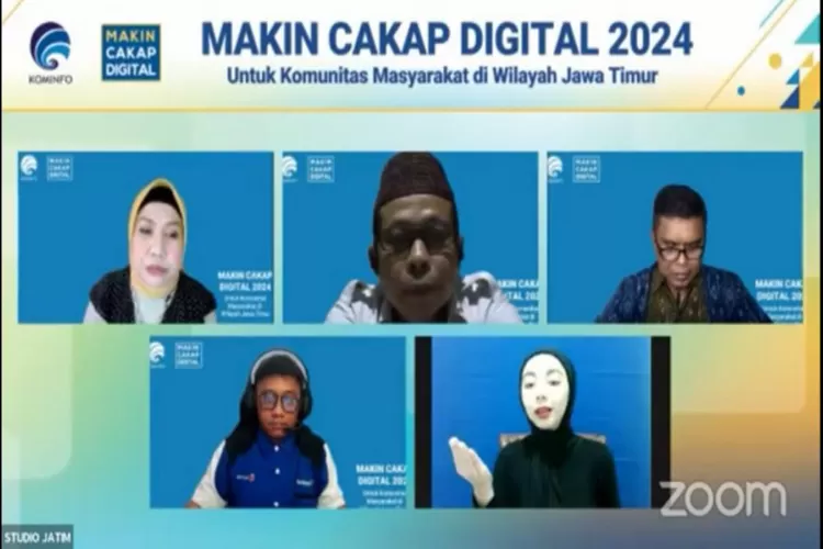Kementerian Komunikasi dan Informatika (Kominfo RI) menggelar webinar #MakinCakapDigital 2024 untuk segmen komunitas di wilayah Kabupaten Jombang, Jawa Timur bertema Konten Kreatif Berbasis Budaya Lokal. (Istimewa )