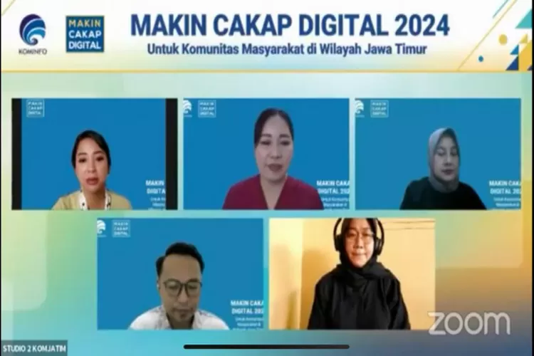 Kementerian Kominfo RI menyelenggarakan webinar #MakinCakapDigital 2024 untuk segmen komunitas di wilayah Kabupaten Nganjuk, Jawa Timur dengan tema Konten Kreatif Berbasis Budaya Lokal. (Istimewa )
