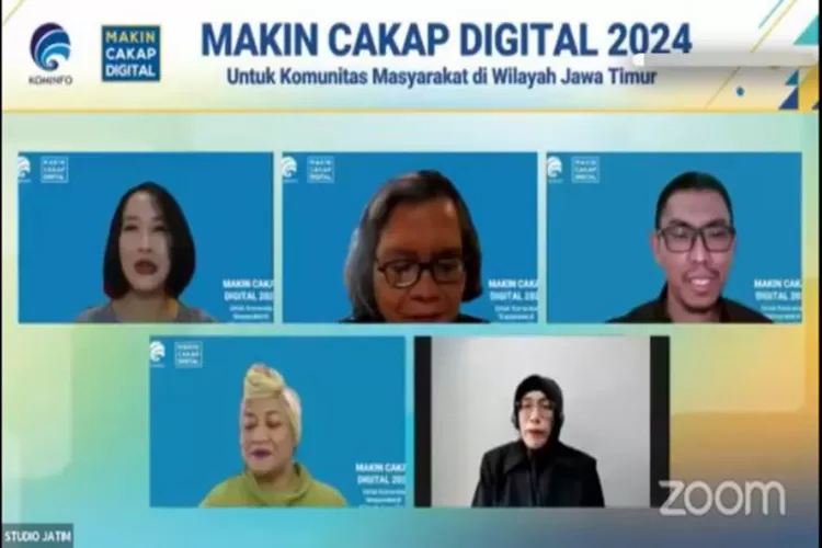 Kementerian Kominfo menyelenggarakan webinar  #MakinCakapDigital 2024 untuk segmen komunitas di wilayah Kabupaten Jombang, Jawa Timur  dengan tema Konten Kreatif Berbasis Budaya Lokal. (Istimewa )