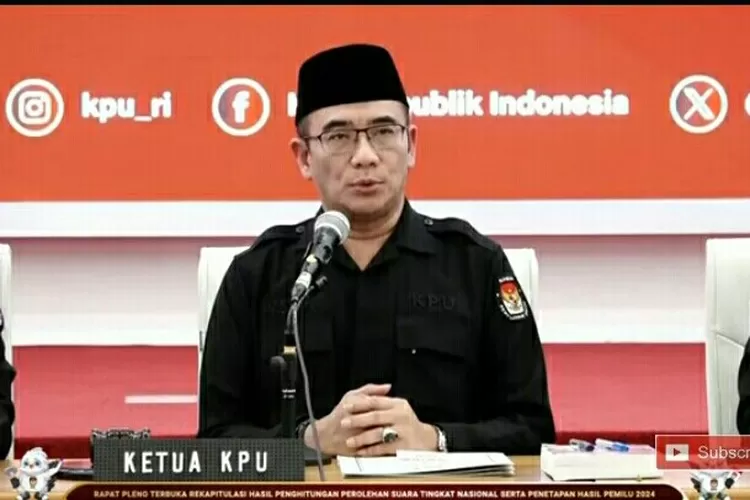 Ketua KPU Hasyim Asy'ari: Inilah Sebaran Hasil Pilpres 2024 di Seluruh Indonesia, Prabowo Gibran Kuasai 36 Provinsi. (Tangkapan layar Youtube KPU RI)