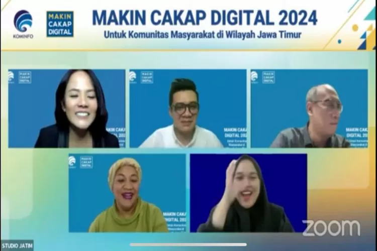 Kementrian Kominfo RI kembali menggelar kegiatan webinar Makin Cakap Digital 2024 untuk segmen komunitas di wilayah Kabupaten Mojokerto, Jawa Timur bertema Konten Kreatif Berbasis Budaya Lokal. (Istimewa )