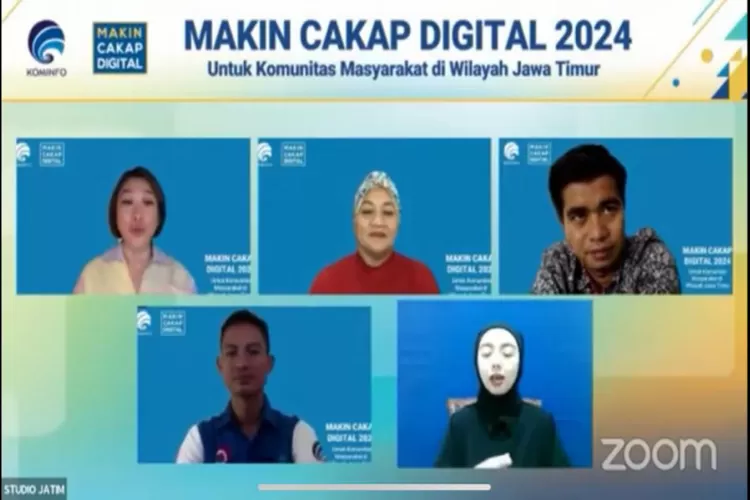 Kementrian Kominfo RI kembali menggelar kegiatan webinar Makin Cakap Digital 2024 untuk segmen komunitas di wilayah Kabupaten Sidoarjo, Jawa Timur dengan tema Konten Kreatif Berbasis Budaya Lokal. (Istimewa )