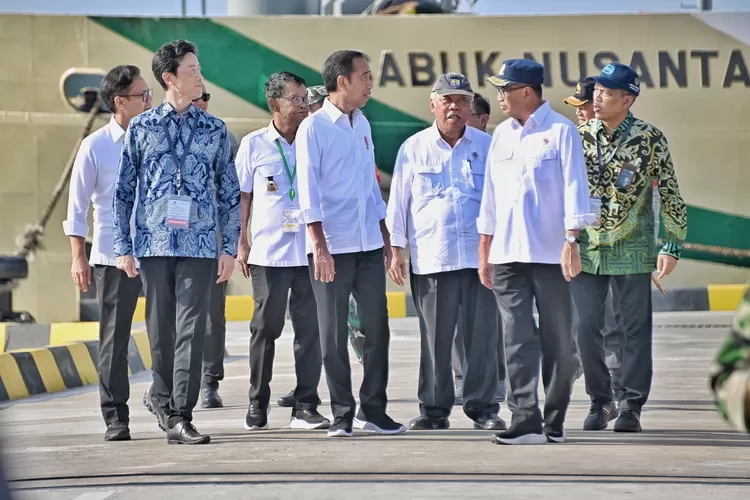 Presiden Joko Widodo resmikan dua pelabuhan di Teluk Palu.