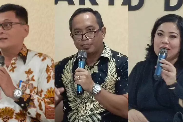 Tiga narasumber  pada Balkoters Talk bertajuk 'Jakarta Merawat Daya Beli, Mengendalikan Inflasi' di Pers Room Balai Kota, Kamis (28/3/2024).