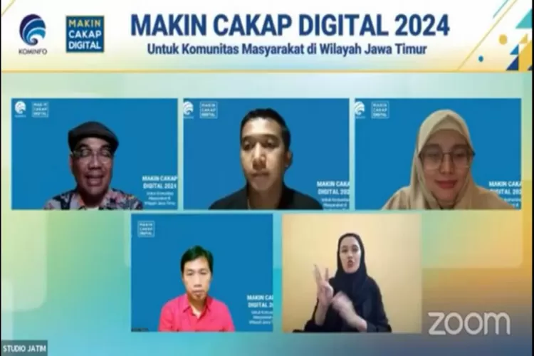 Kominfo RI kembali menggelar kegiatan webinar Makin Cakap Digital 2024 untuk segmen komunitas di wilayah Kabupaten Trenggalek, Jawa Timur dengan tema Menjadi Netizen yang Bijak dalam Bermedia Sosial . (Istimewa )