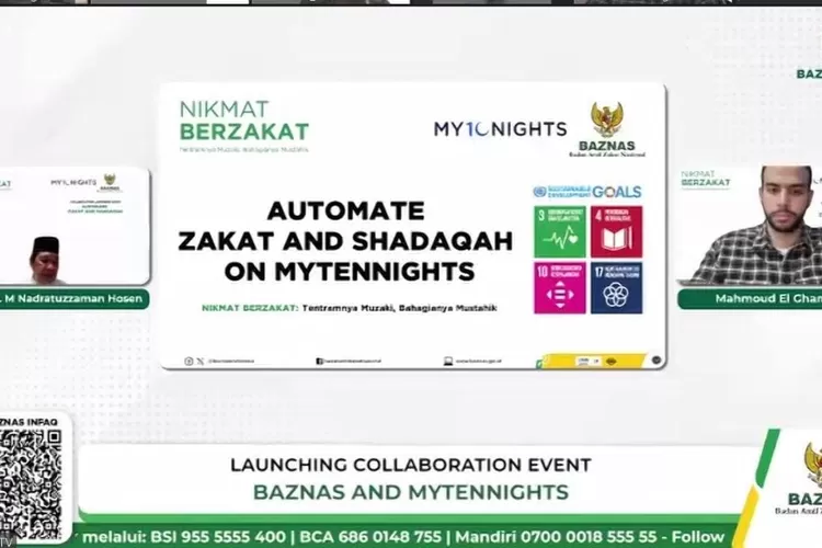 Peluncuran kolaborasi Baznas RI bersama MyTenNights dilakukan di Gedung Baznas RI, Senin (1/4/2024).