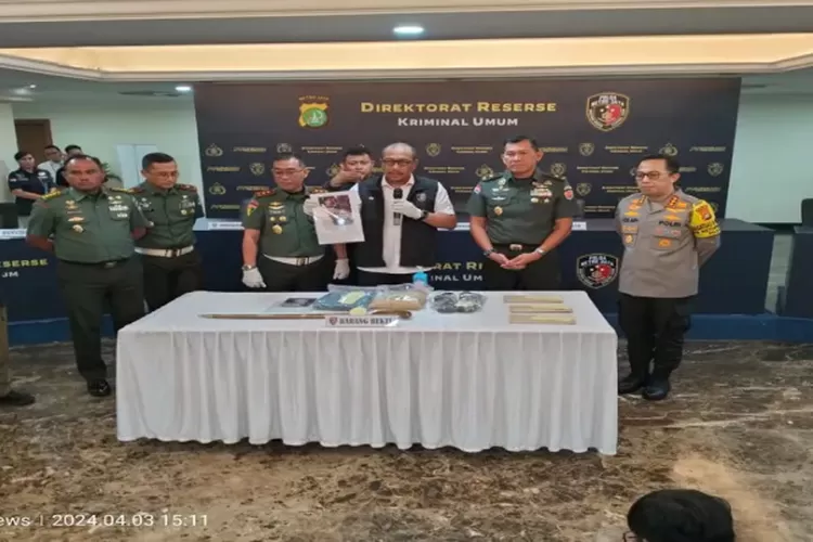 Preskonference terkait pembunuhan Praka Supriyadi, anggota TNI yang jenazahnya ditemukan di Bantargebang Bekasi  (Istimewa )