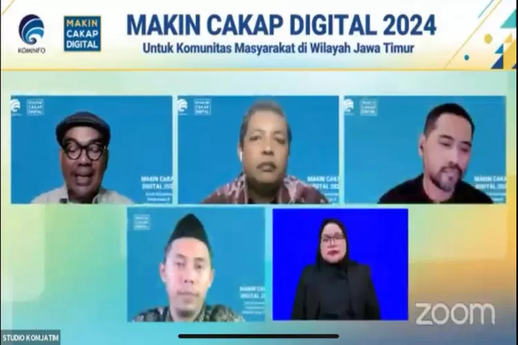Kementerian Kominfo RI menyelenggarakan webinar #MakinCakapDigital2024 untuk segmen komunitas di wilayah Kabupaten Jombang, Jawa Timur bertema Menghidupi Persatuan Indonesia. (Istimewa )