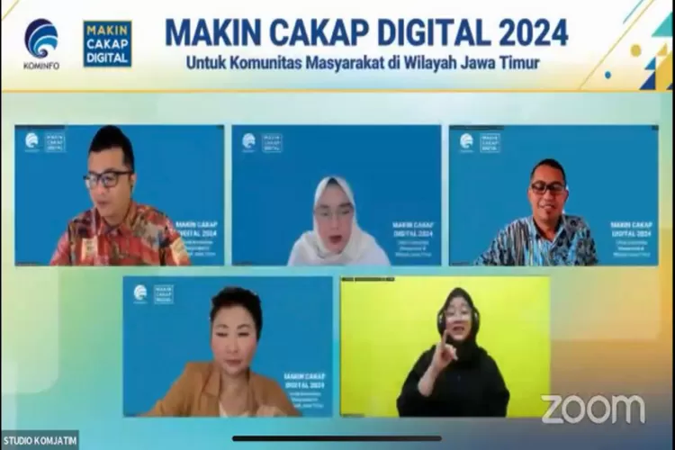 Kementrian Kominfo RI kembali menggelar kegiatan webinar Makin Cakap Digital 2024 untuk segmen komunitas di wilayah Kabupaten Ngawi, Jawa Timur bertemakan Pengembangan Budaya &amp; Seni Indonesia di Media Digital. (Istimewa )