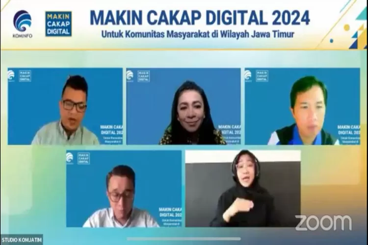Kementrian Kominfo RI kembali menggelar kegiatan webinar Makin Cakap Digital 2024 untuk segmen komunitas di wilayah Kabupaten Probolinggo, Jawa Timur bertema: Konten Kreatif Berbasis Budaya Digital. (Istimewa )
