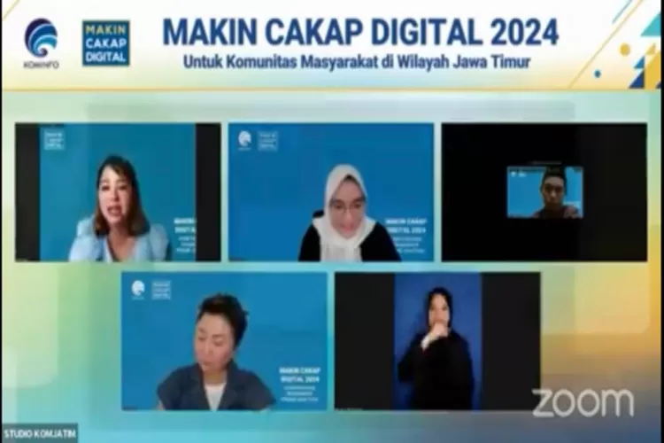 Kemenkominfo RI kembali menggelar kegiatan webinar Makin Cakap Digital 2024 untuk segmen komunitas di wilayah Kabupaten Jember, Jawa Timur bertema: Konten Kreatif Berbasis Budaya Digital. (Istimewa )