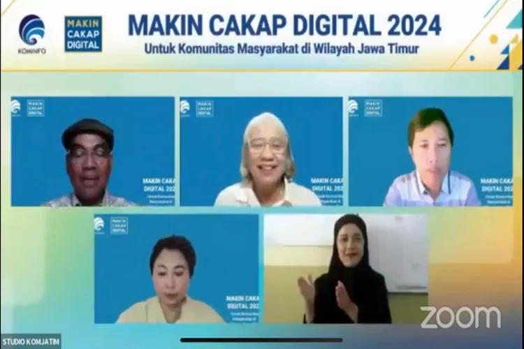 Kementrian Kominfo RI kembali menggelar kegiatan webinar Makin Cakap Digital 2024 untuk segmen komunitas di wilayah Kota Madiun, Jawa Timur bertema: Menjadi Netizen yang Bijak Bermedia Sosial. (Istimewa )