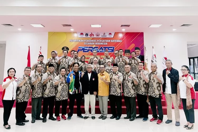 Foto bersama pengurus Pengprov Pergatsi DKI Jakarta usai dilantik, Sabtu (1/6/2024).