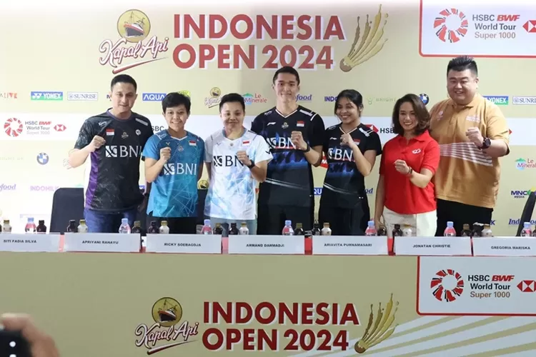 Para pemain Indonesia yang akan turun di Indonesia Open 2024.