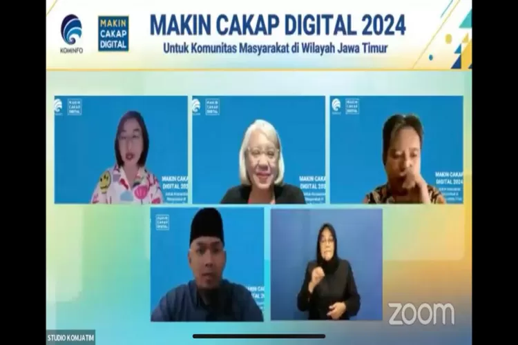 Kominfo RI) menyelenggarakan webinar #MakinCakapDigital2024 untuk segmen komunitas di wilayah Kota Kediri, Jawa Timur bertema: Menghidupi Persatuan Indonesia: Jangan Mudah Terprovokasi di Era Luapan Informasi! (Istimewa )
