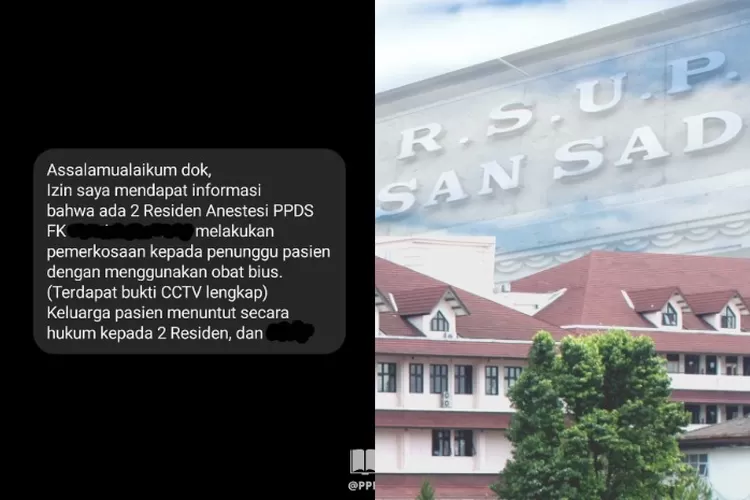 Postingan viral dugaan pemerkosaan Peserta PPDS Unpad (kiri) di Rumah Sakit Hasan Sadikin Bandung (kanan). (Foto: Kolase Instagram.com @ppdsgramm dan Dok. Kemenkes RSHS Bandung - INDEPENDENMEDIA.ID)