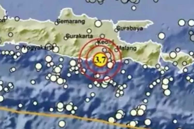 Terkini! Gempa Bumi dengan Kekuatan 3,7 Magnitudo Getarkan Kabupaten Blitar  Jawa Timur - Hallo Id