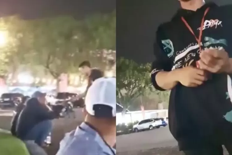 Tangkapan layar seorang pengunjung dimintai tarif untuk duduk di kawasan Air Mancur MMTC Medan (X/Heraloebss)