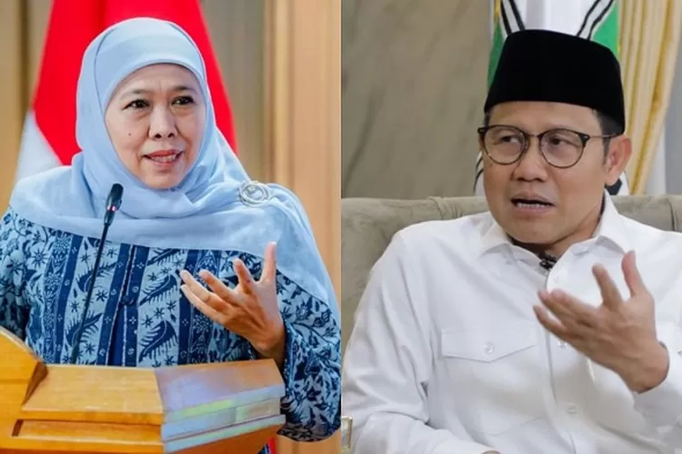 Cak Imin klaim, ideologi NU dukung AMIN di Pilpres 2024. Respon terhadap Khofifah yang pilih Prabowo-Gibran. (Kolase)