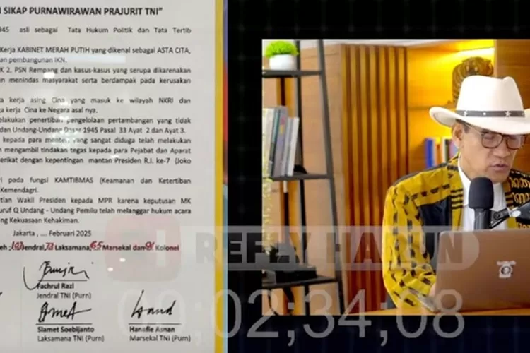 Forum Purnawirawan TNI Keluarkan Delapan Tuntutan untuk Menyelesaikan Permasalahan Bangsa, Termasuk Pengembalian Polri ke Bawah Kemendagri (frekuensinews)