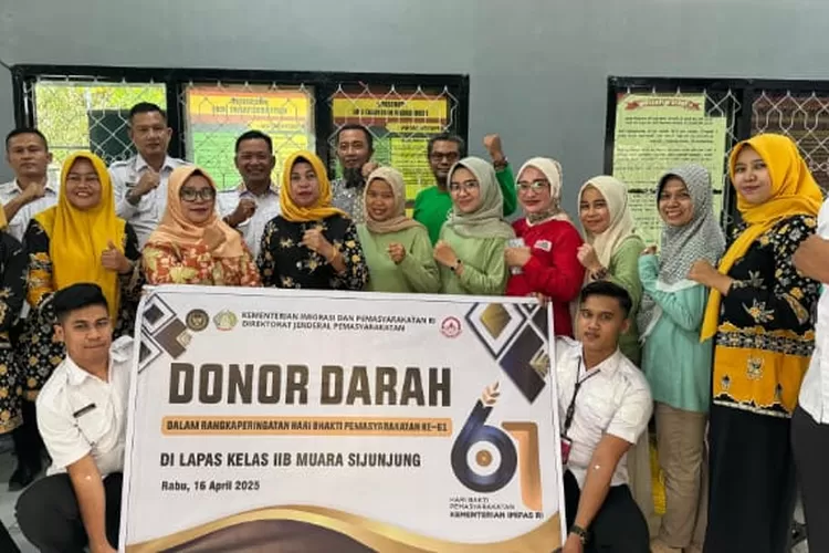 Semangat Kemanusiaan, Lapas Sijunjung Gelar Donor Darah Peringati HBP ke-61 (FREKUENSINEWS)