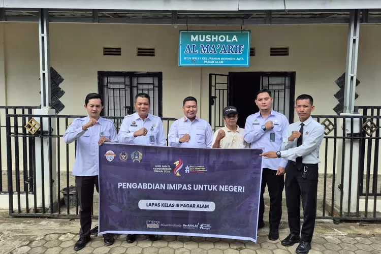 Lapas Kelas III Pagar Alam Laksanakan Program &ldquo;Pengabdian Imipas Untuk Negeri&rdquo;, Fokuskan Perbaikan Musholla Al-Ma&rsquo;arif (Frekuensinews )