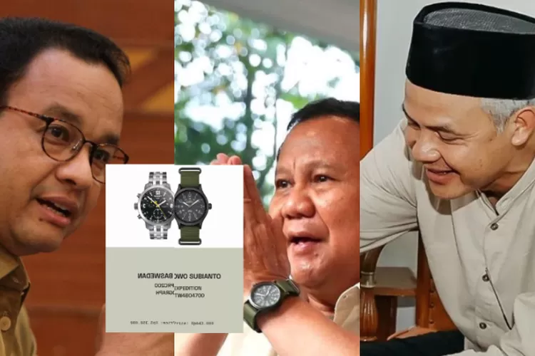 Adu Harga Jam Tangan Mewah Capres Cawapres Anies Menang Lawan Prabowo