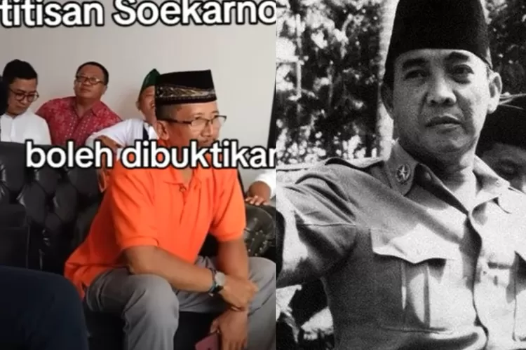 Sugeng SP yang mengaku sebagai titisan Soekarno, mantan presiden pertama Indonesia  (Kolase Instagram memomedsos/soekarno_presidenkoe)