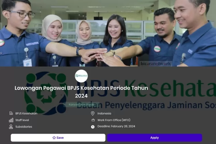 Tak Perlu Pengalaman Kerja! BPJS Kesehatan Rekrut Karyawan Baru, Syarat ...