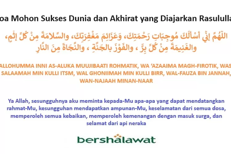 Doa mohon ampunan dan rahmat Allah 