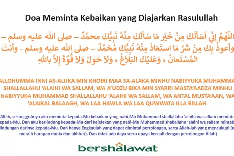 Doa Meminta Kebaikan Yang Diajarkan Rasulullah Teks Arab Latin Dan Terjemahnya Allahumma Inni 2656