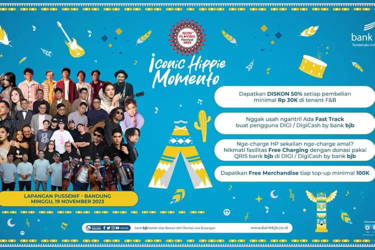 Promo Menarik Konser Now Playing Festival Iconic Momento 2023, bank bjb Tawarkan Hal Ini