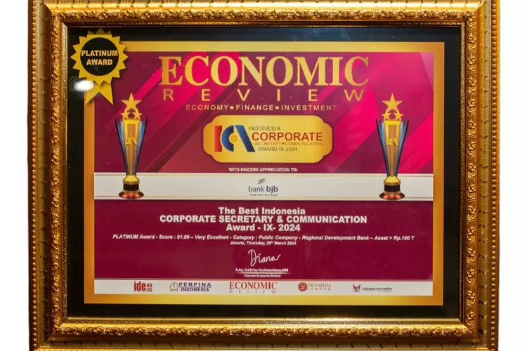 bank bjb Raih Penghargaan The Best Corporate Secretary and Communication di Ajang ICCA 2024