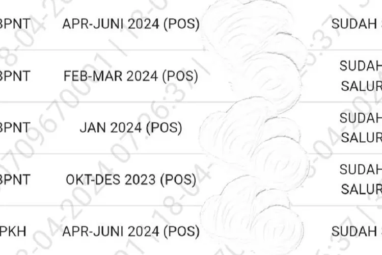 Status terkini penyaluran bansos PKH Plus BPNT di SIKS-NG. (fb)
